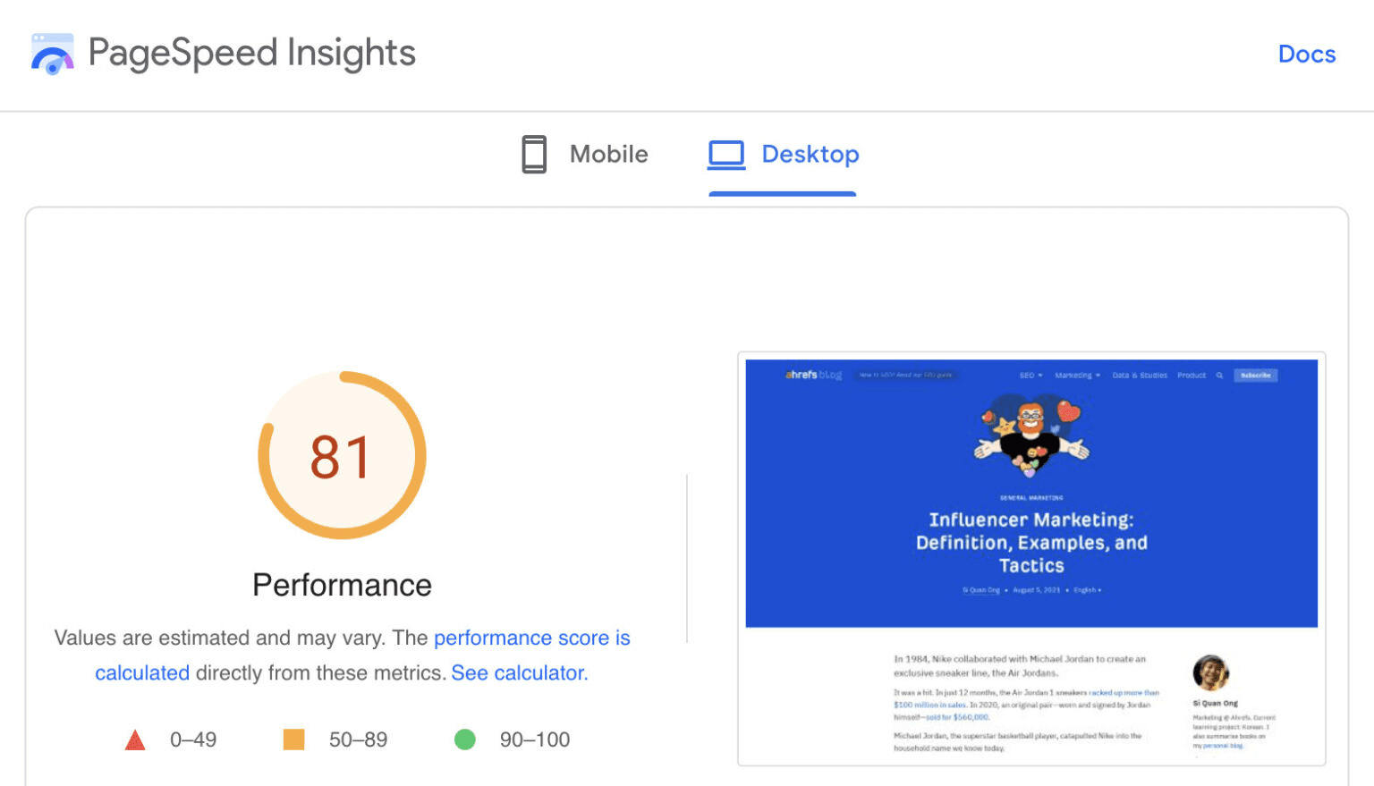 PageSpeed Insights از تکنیک های سئو فنی