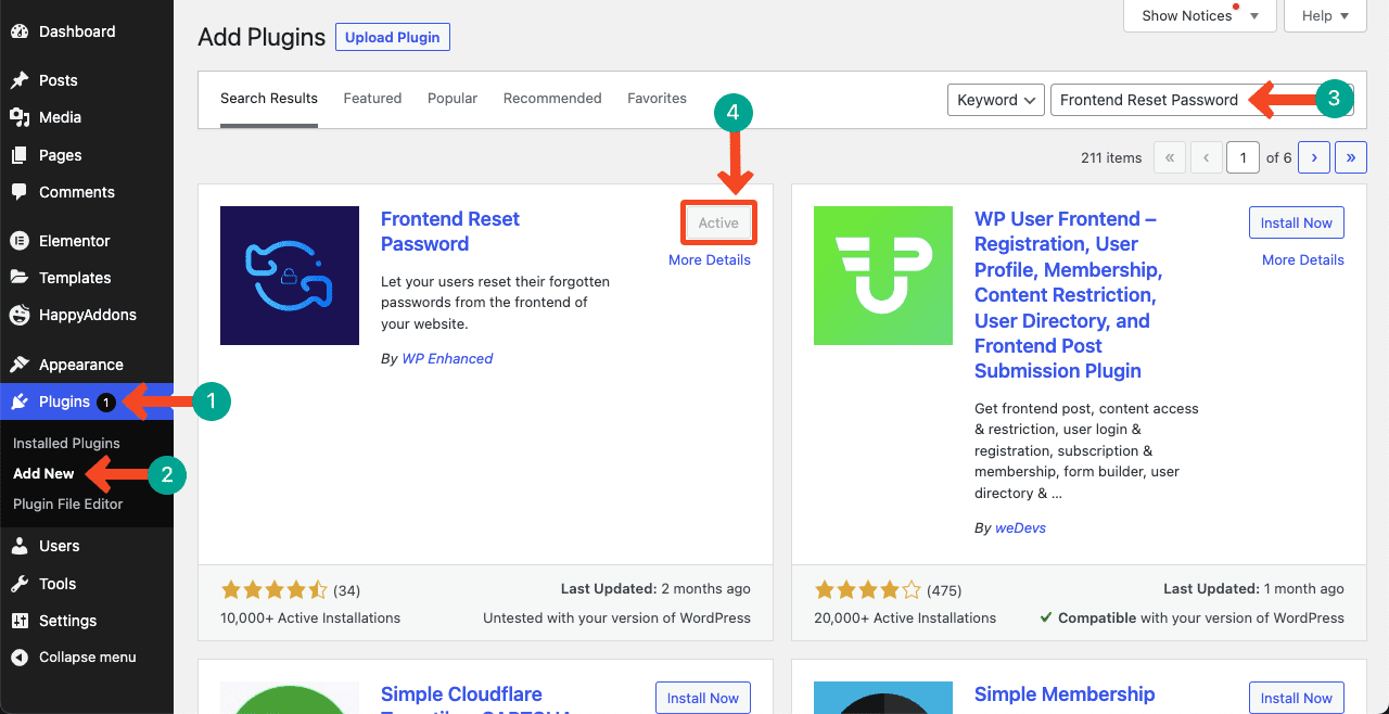 Plugins > Add New بروید. 