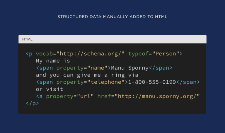 بدون JSON-LD، باید داده های ساختار یافته را به صورت دستی به HTML صفحه خود اضافه کنید.
