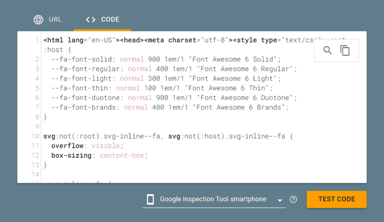 HTML را در Rich Reasults Test tool کپی و پیست کنید.