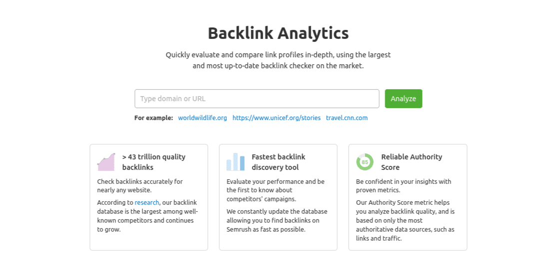 یافتن بک لینک های شکسته برای سئوی خارجی استفاده از ابزار Backlink Analytics است.