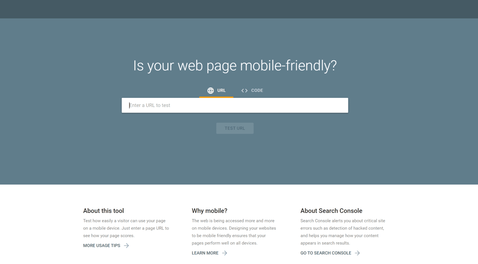 میتوانید mobile friendly Test را در Google جستجو کنید یا مستقیماً به وبسایت بروید .